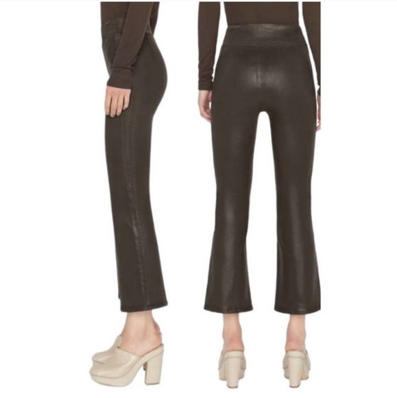 NWT Frame Jet Set Crop Mini Boot Leg Coated Denim Jeans Pants Women's - Picture 4 of 12